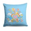 Smurfs Groovy Smurfs Throw Pillow 18x18 inches