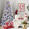 7.5ft PE/PVC Hard Needle Mixed Automatic Christmas Tree bi-color led with G45bal Xmas Decoration Light Up Holiday Season