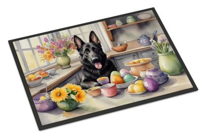 Decorating Easter German Shepherd Doormat Front Door Mat Indoor Outdoor Rugs for Entryway, Non Slip Washable Low Pile, 24H X 36W