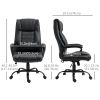 Massage Office Chair, High Back Executive Office Chair with 6-Point Vibration, Adjustable Height, Swivel Seat and Rocking Function, Black