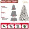 4ft Mini Pvc Mixed Flocked Christmas tree Pine Cone Hinged UL lights Automatic Artificial christmas decorations Tree