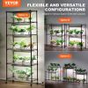 VEVOR DIY Plant Stand with Grow Light, 6-Tier Large Tall Plant Shelf with 192W 5000K Full Spectrum Grow Lights