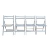 Furniture Slatted Wood Folding Special Event Chair - White, Set of 4, FOLDING CHAIR, FOLDABLE STYLE