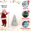 4ft Mini Pvc Mixed Flocked Christmas tree Pine Cone Hinged UL lights Automatic Artificial christmas decorations Tree