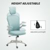Office Chair, Mesh Computer Desk Chair with Adjustable Headrest, 4D Lumbar Support, Flip-up Arm, Light Green