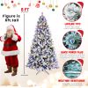 7.5ft PE/PVC Hard Needle Mixed Automatic Christmas Tree bi-color led with G45bal Xmas Decoration Light Up Holiday Season