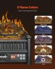 16 Inch Electric Fireplace Log Heater with Remote 5 Flame Brightness Timer