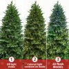 7ft PE/PVC Mixed Tree Electric Flux Xmas Decoration Automatic Artificial Xmas Tree With Fucation RGB LED