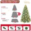 6ft Blue-Green PE/PVC Hybrid Automatic Led Xmas Tree Decor Artificial New Years Christmas Tree