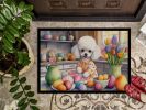 Decorating Easter White Poodle Doormat Front Door Mat Indoor Outdoor Rugs for Entryway, Non Slip Washable Low Pile, 24H X 36W