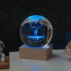 Cosmos Series Crystal Ball Night Lights; Milky Way; Moon; Desktop Bedroom Small Ornaments; Creative Valentine's Day Gifts Birthday Gifts