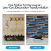 12Pcs Blue Marble Brick Peel And Stick Wallpaper, Removable Wall Stickers For Bathroom Kitchen Backsplash Hanging Decorative Tiles