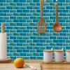 12 Pcs Marble Tile Wall Stickers Blue-Green Peel And Stick Wallpaper Water Resistant Self-Adhesive Wall Tile-Easy DIY Installation&Modern Aesthetic Fo
